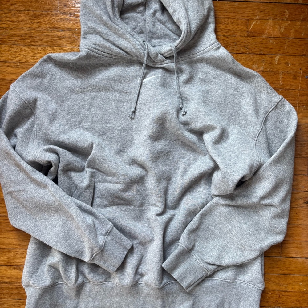 Women’s Grey Nike Embroidered Hoodie